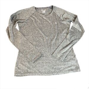 Champion Heathered Grey Long Sleeve Activewear Shirt Thumbholes Size Large